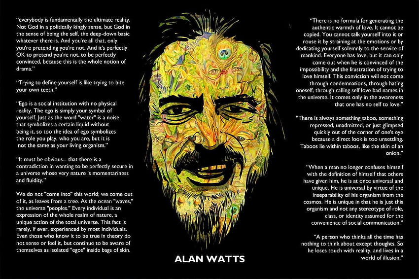 나는 이 Alan Watts를 만들었고, r/psychonaut가 좋아할 것이라고 생각했습니다: Psychonaut HD 월페이퍼