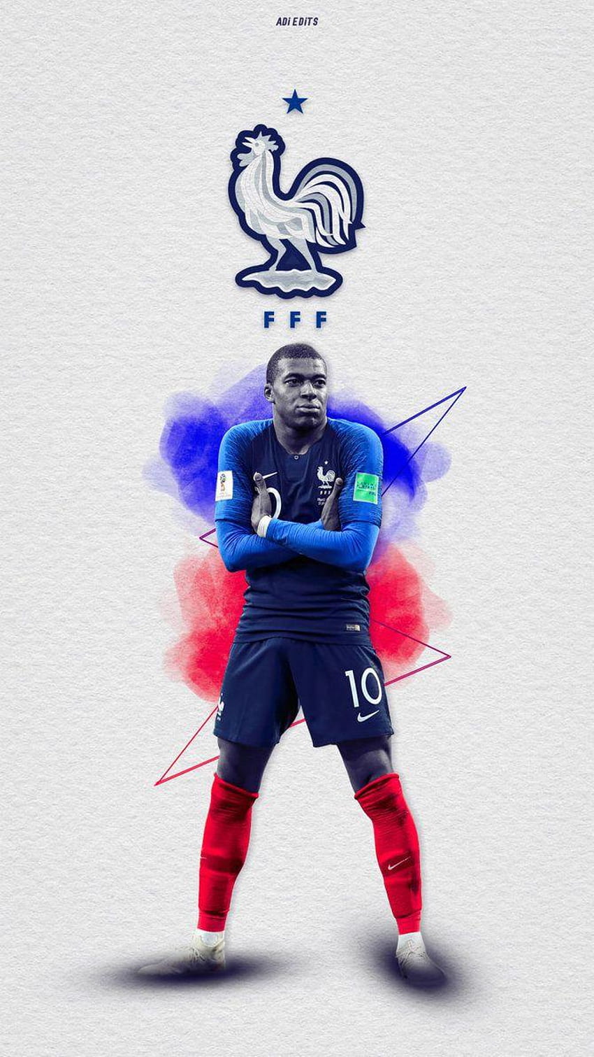 Kylian Mbappe France World Cup от adi, Франция 2018 HD тапет за телефон