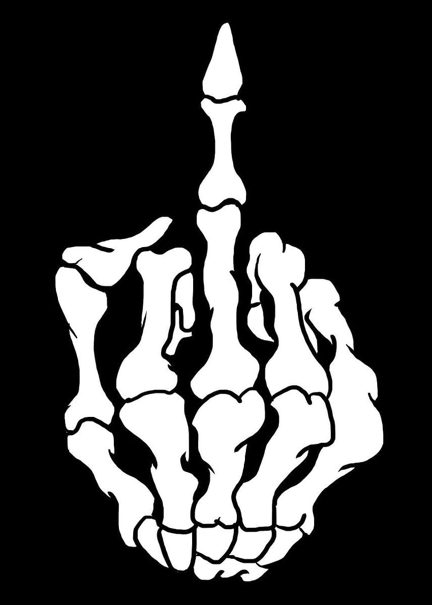 Skeleton Middle Finger' Poster by Rick Creative HD phone wallpaper