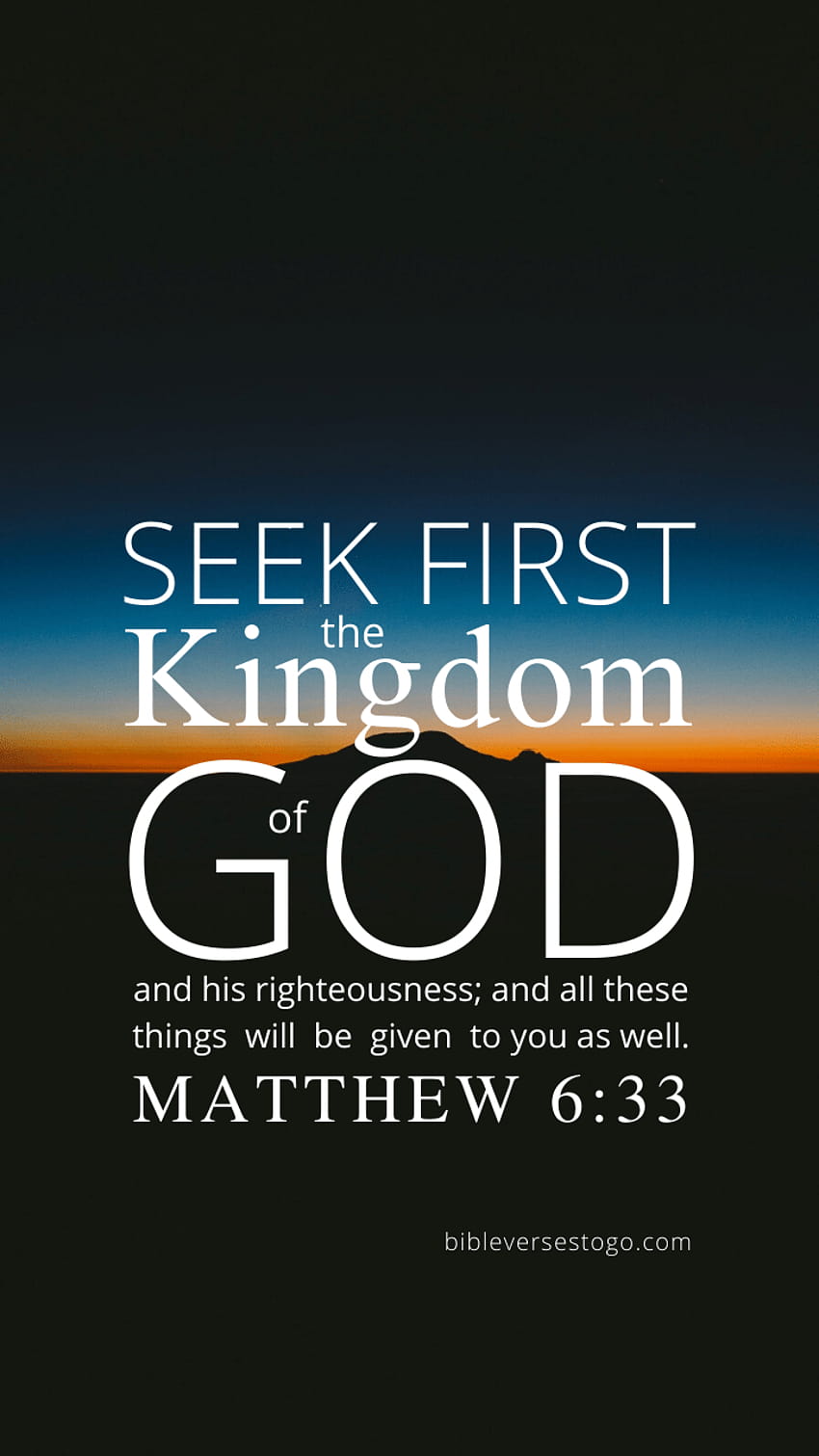 Matthew 6:33 Bible Verse, bible verse iphone HD phone wallpaper