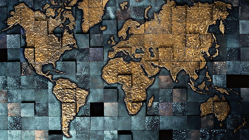 mappa del mondo ad alta risoluzione Sfondo HD