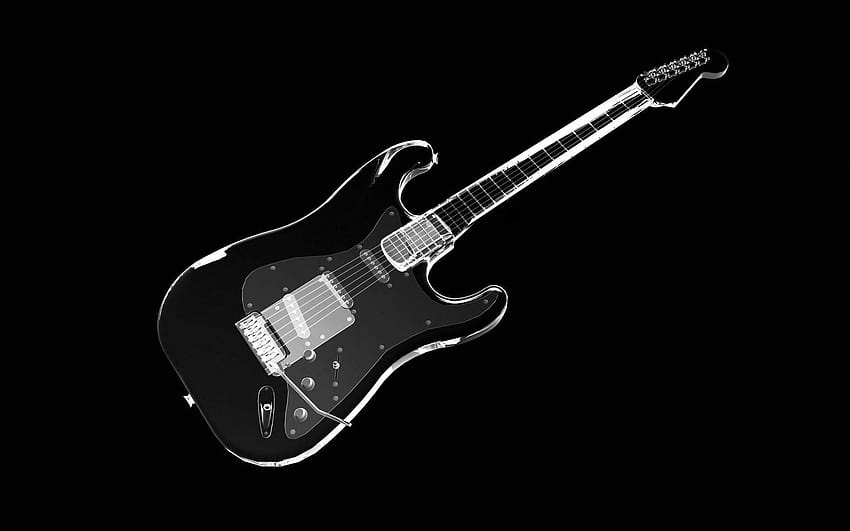 Black And White Guitar, black guitar HD wallpaper | Pxfuel