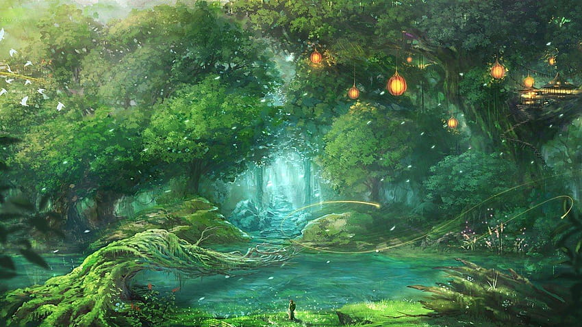Forest Fantasy Art And Mobile Mobile Home HD wallpaper