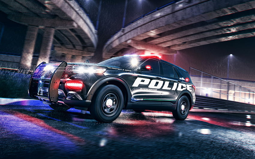 2020, Ford Explorer, Police Interceptor, 외관, 경찰 SUV, 신형 Police Explorer, 미국 자동차, Ford 해상도 2880x1800. 고품질, 2020 포드 경찰 요격기 HD 월페이퍼