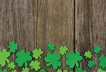 AOFOTO 5x3ft St Patrick's Day Background Banner Lucky Four Leaf Clover On  Rustic Wooden Board Photog…See more AOFOTO 5x3ft St Patrick's Day  Background