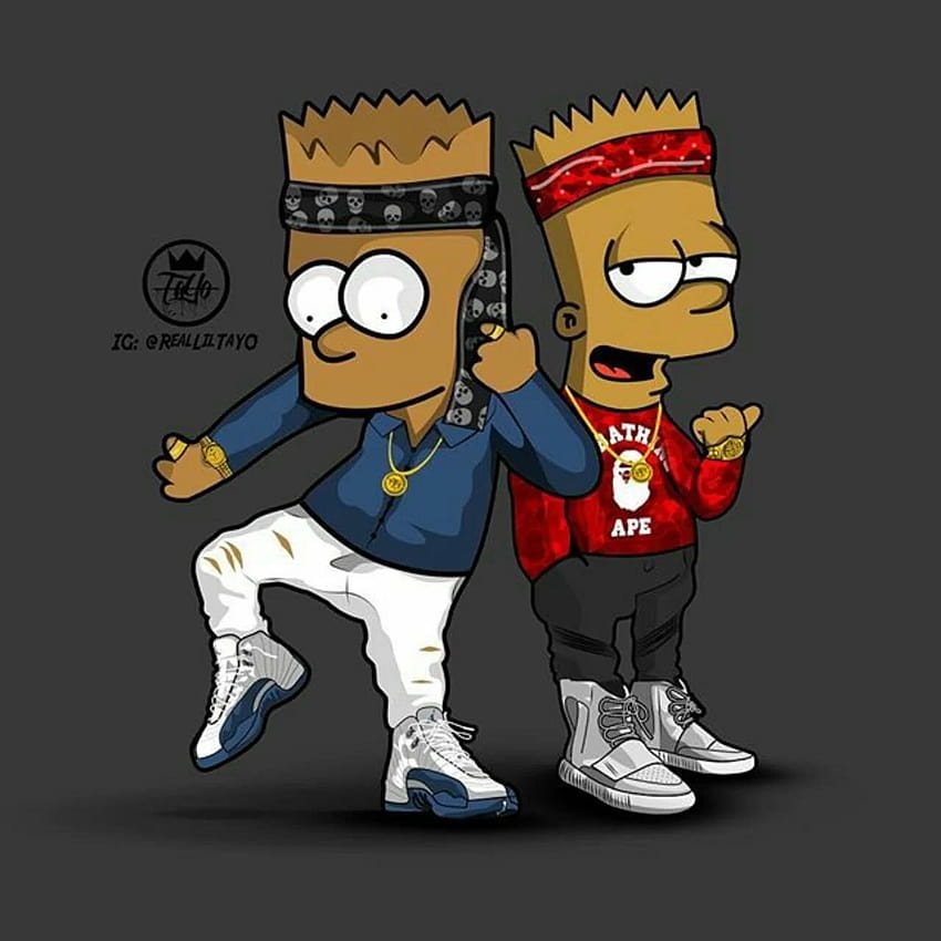 Hip Hop Bart Simpson, Bart Simpson Lil Yachy Tapeta na telefon HD