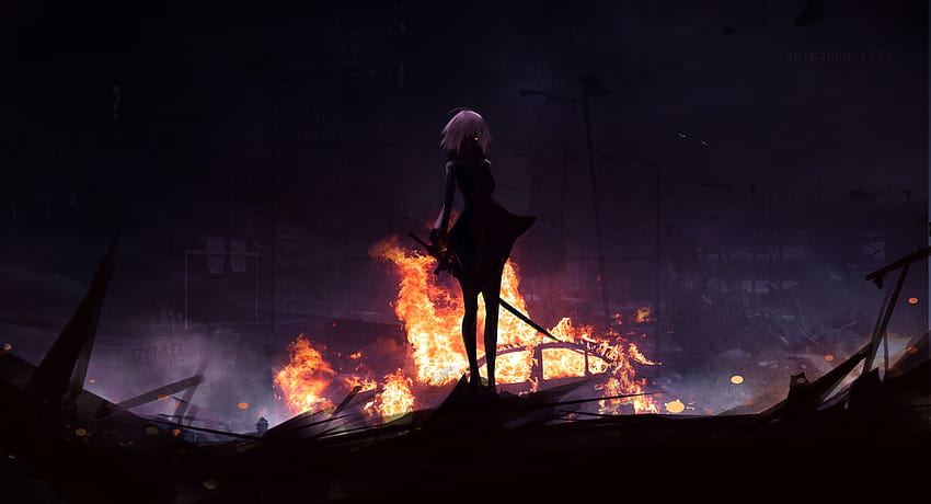 1242x2688 Jeanne d'Arc Alter Fire Iphone XS MAX , Anime , and Backgrounds, jeanne darc alter HD wallpaper