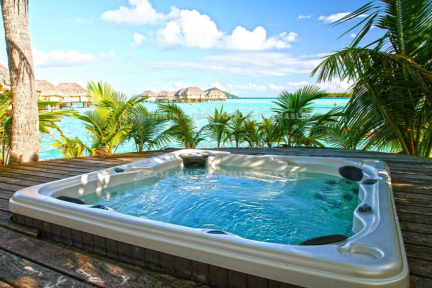 bora pearl beach resort jacuzzi hot tub spa HD wallpaper