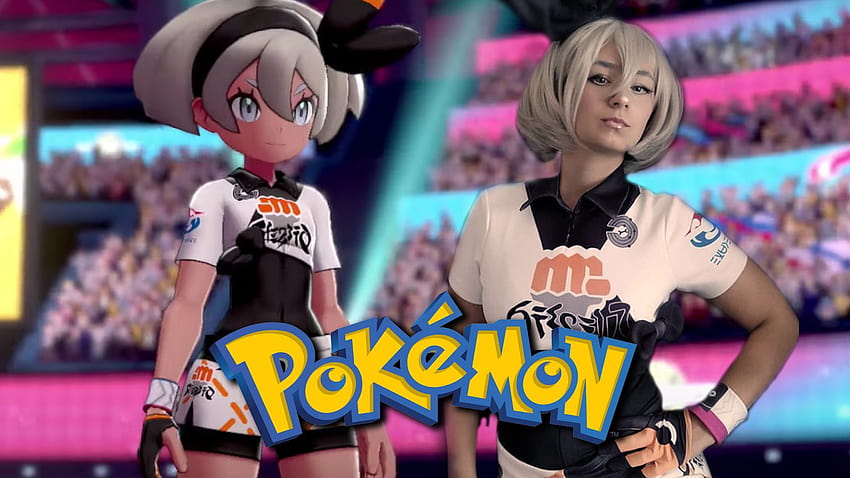 Pokemon Sword & Shield Cosplayer trainiert Kampftypen als Arenaleiterin Bea, Bea Pokemon HD-Hintergrundbild