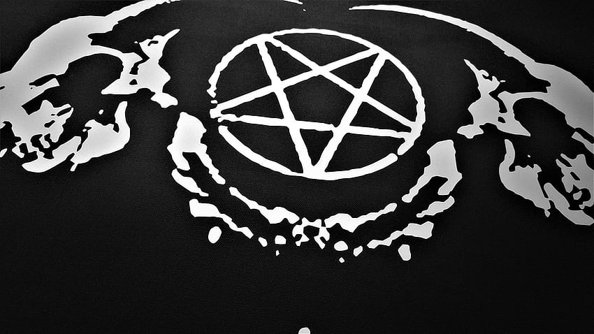 Goat Skull Wall Tapestry, minimal pentagram HD wallpaper