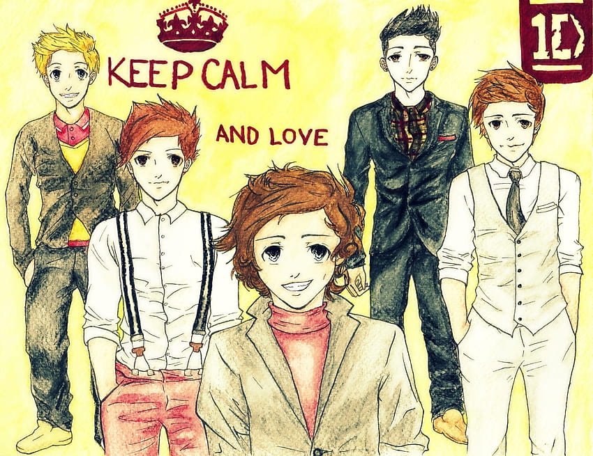 One Direction <3, keep calm and love one direction HD wallpaper