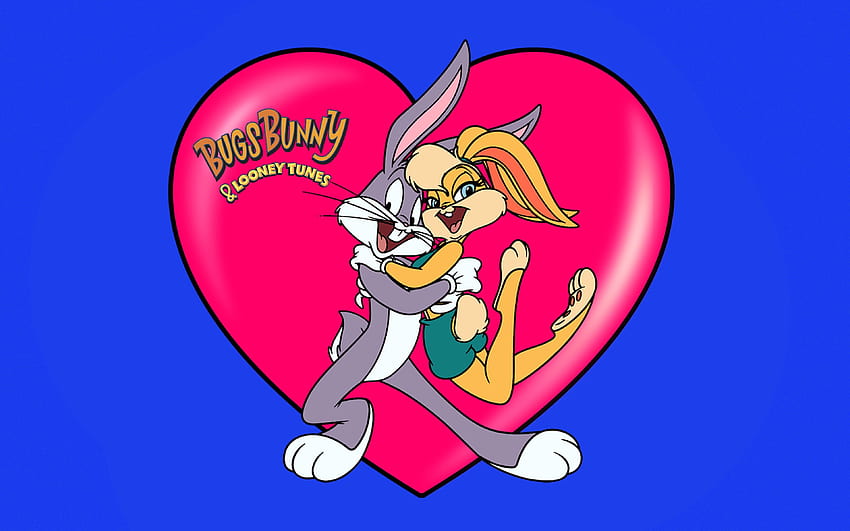 โปสการ์ด Looney Tunes Bugs Bunny และ Lola Bunny วอลล์เปเปอร์ HD