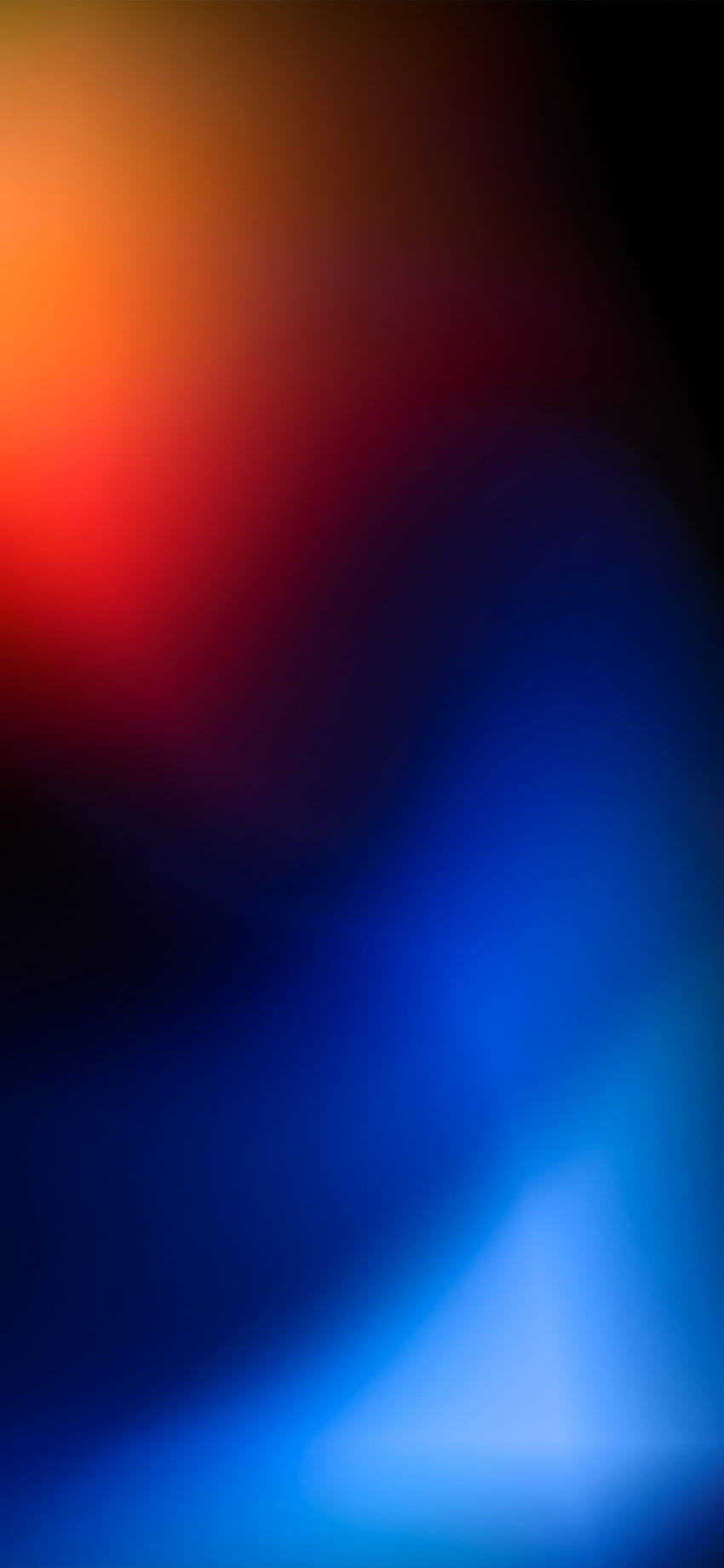 Farbverlauf von Orange zu Blau und Schwarz von @Hk3ToN auf dem iPhone, iPhone in Schwarz und Orange HD-Handy-Hintergrundbild