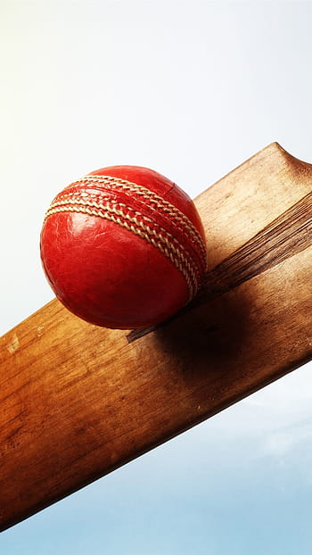 Abstract sports concept with cricket ball on wicket stumps., cricket ...