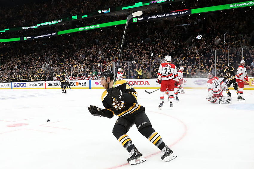 3 Überraschungen aus dem Spiel 1 der Bruins, Sieg über die Carolina Hurricanes, 2019 NHL Stanley Cup Playoffs Boston Bruins vs. Carolina Hurricanes HD-Hintergrundbild