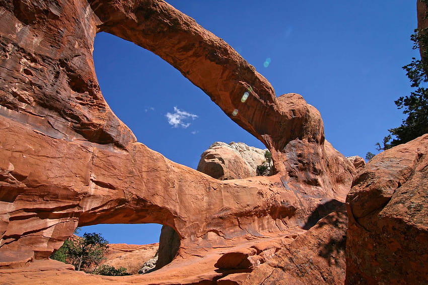 Double O Arch • Desert Solitude, navajo arch utah HD wallpaper