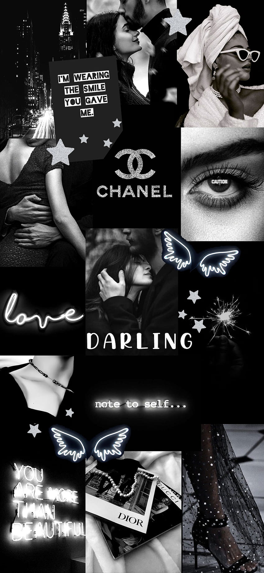 14 collage in bianco e nero: collage di San Valentino per telefono 1, collage estetico per San Valentino Sfondo del telefono HD