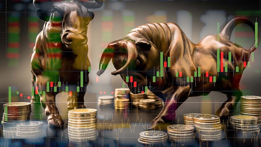 2 Aktien zum Kaufen und 1 Aktie zum Verkaufen für eine Markterholung, Aktienmarkt HD-Hintergrundbild