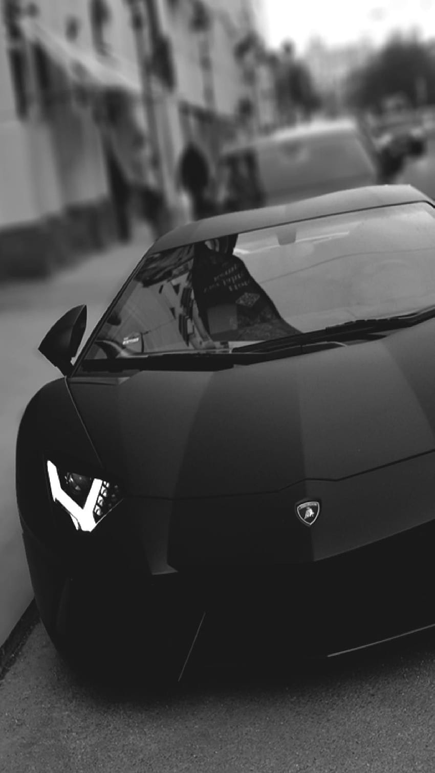 Lamborghini negro, móvil de coche lamborghini fondo de pantalla del teléfono