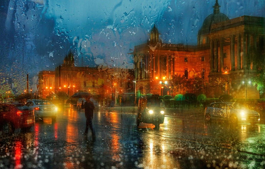 rain, umbrella, India, passerby, Delhi, the rain , section город, delhi city HD wallpaper