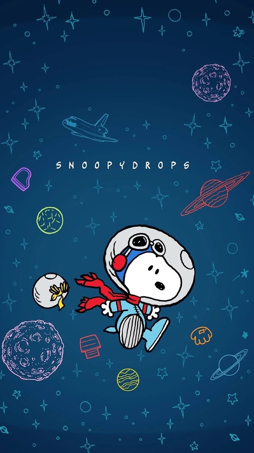 เกี่ยวกับ Snoopy โดย โฟนแก้ว นักบินอวกาศ สนูปปี้ วอลล์เปเปอร์โทรศัพท์ HD