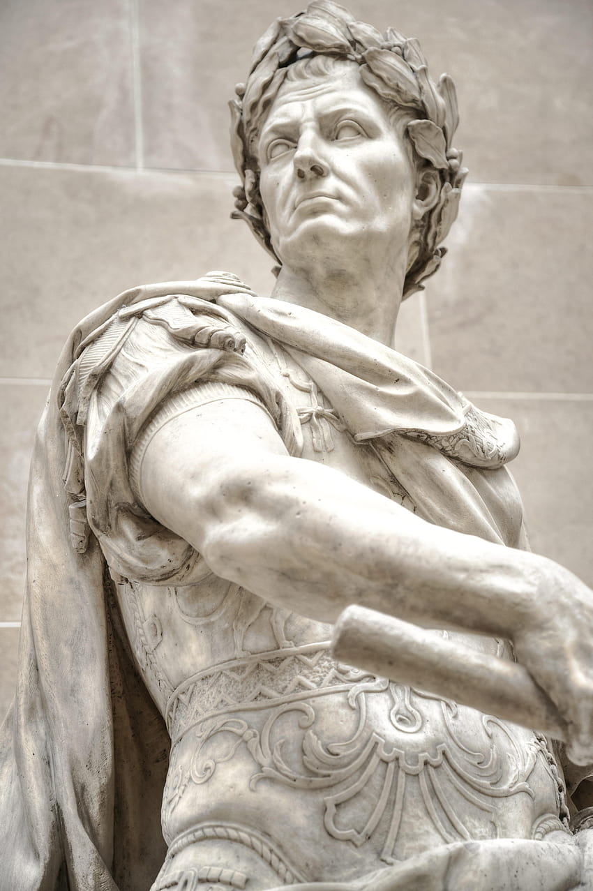 Мраморна статуя на Юлий Цезар · Наличност HD тапет за телефон