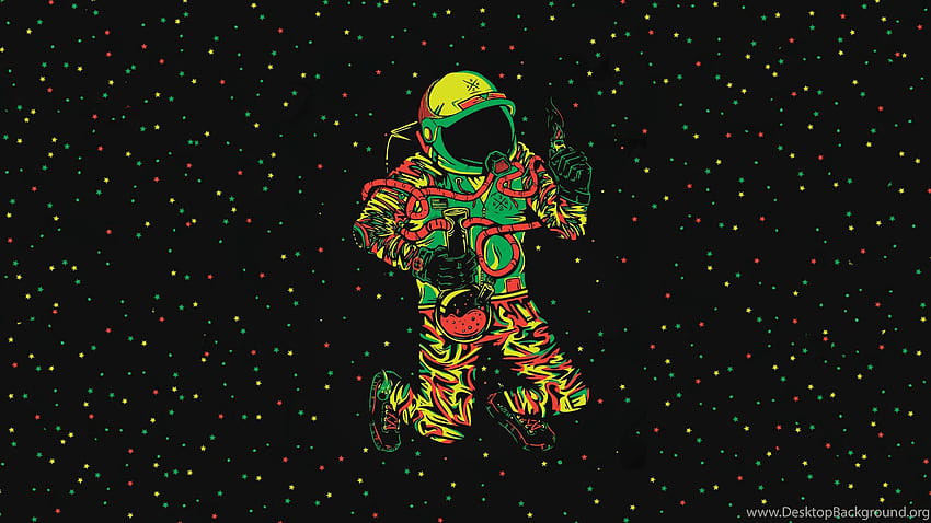 Space, Astronaut, Bong, Cannabis HD wallpaper