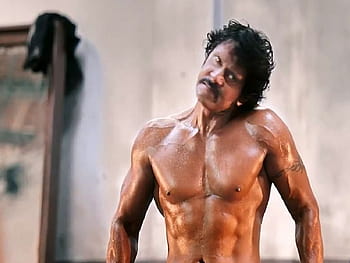 chiyaan vikram six pack