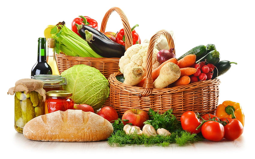 Vegetais Completos e Fundos, alimentos integrais papel de parede HD