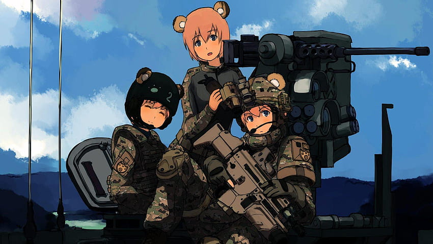 4 mujeres de la marina, fuerzas especiales del ejército de anime fondo de pantalla