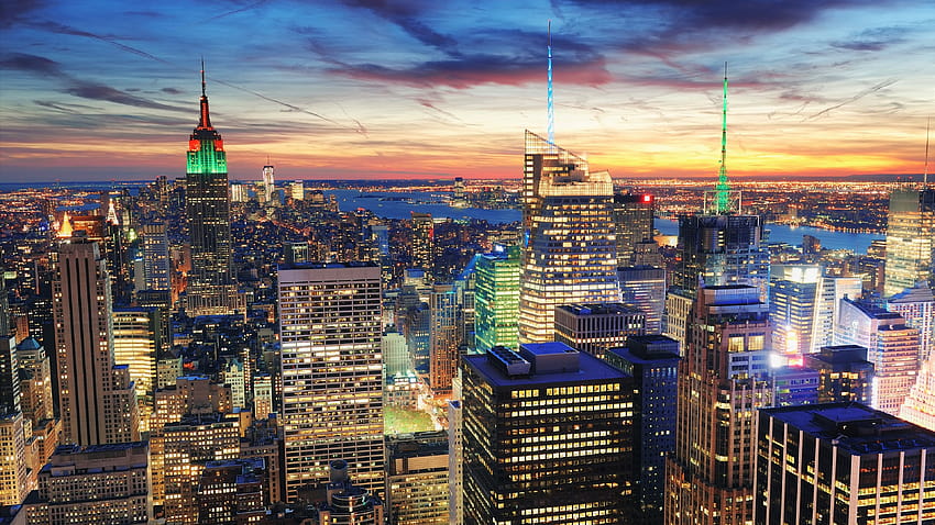 New York city, USA, skyscrapers, Travel, new york skyline HD wallpaper