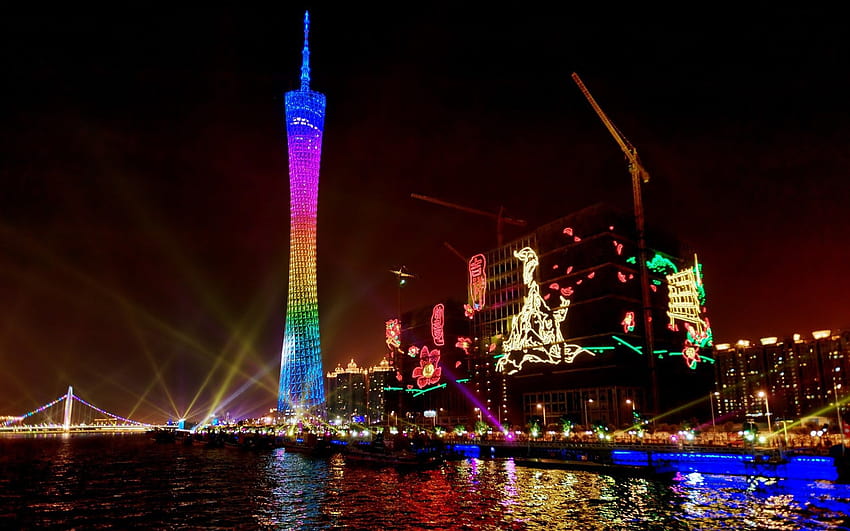 Canton Tower, Guangzhou, China HD-Hintergrundbild