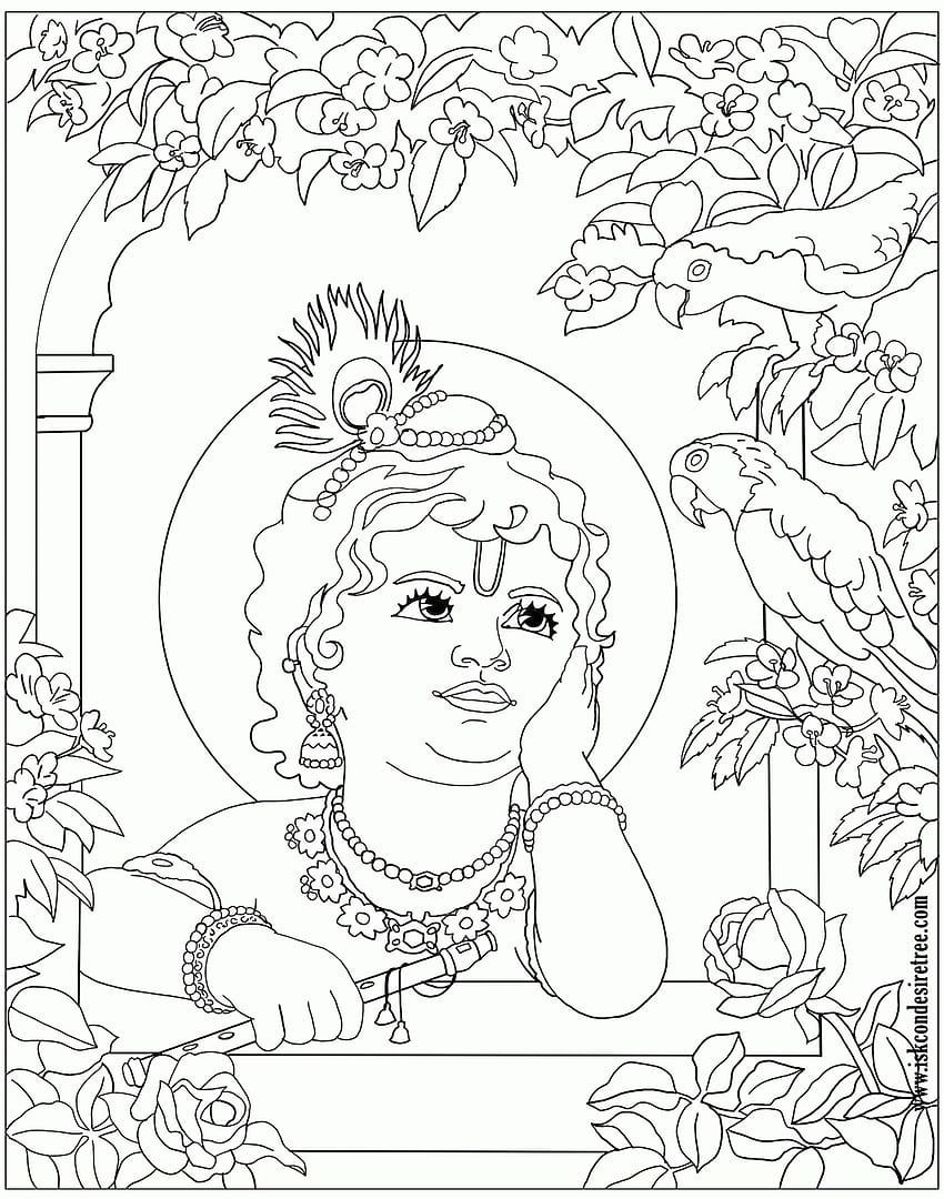 Krishna Coloriage Page, Clip Art, Clip Art sur Clipart Library, krishna dessin Fond d'écran de téléphone HD