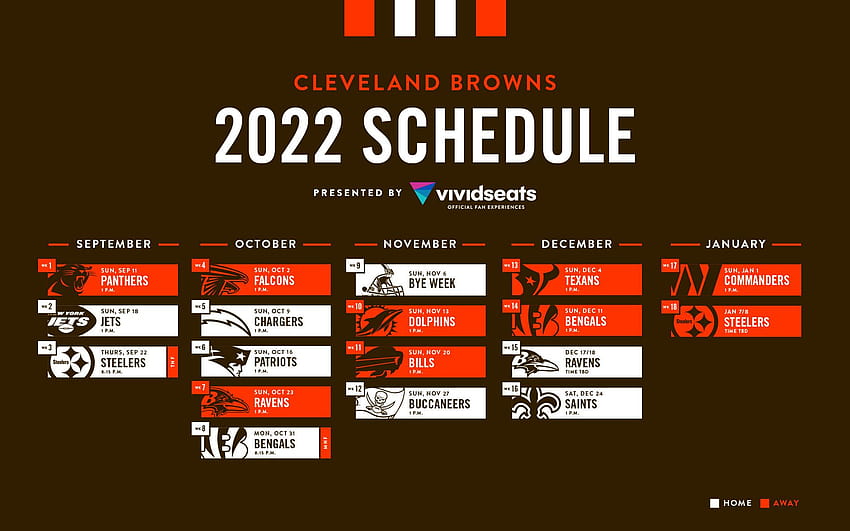 2020-2021 Cleveland Browns Wallpaper Schedule