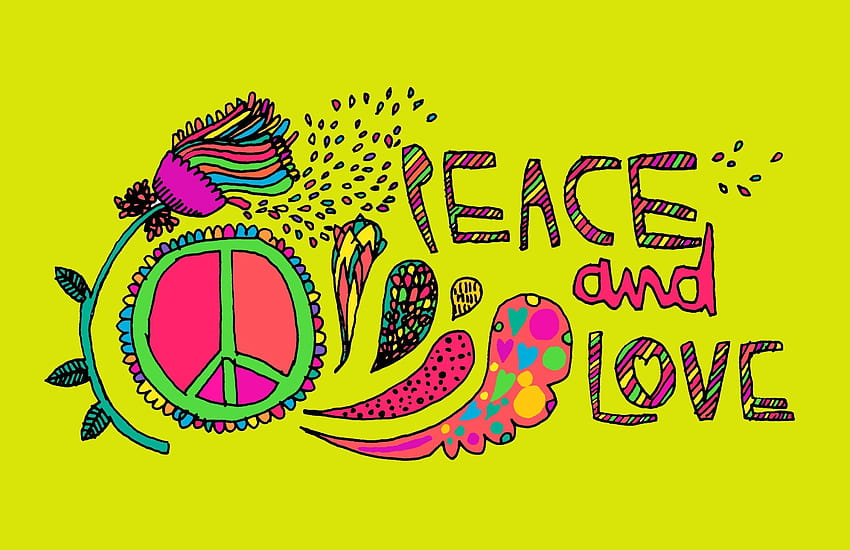 50 Hippie Peace, paz tumblr de fundo papel de parede HD