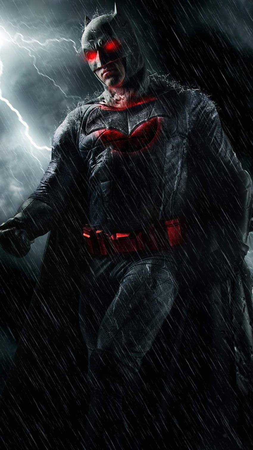 Batman Red Eyes, evil superman HD phone wallpaper