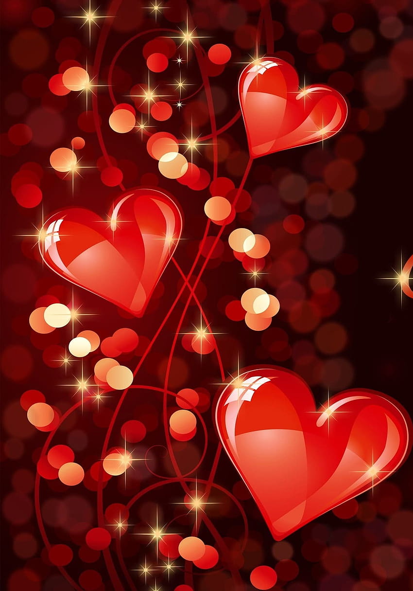 Картички за Честит Свети Валентин, романтични любовни сърца, честит Свети Валентин 2022 г HD тапет за телефон