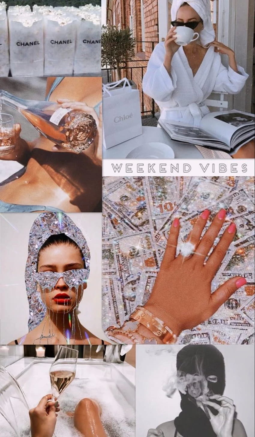 Weekend vibes rich aesthetic collage/ in 2020, rich girls HD phone wallpaper