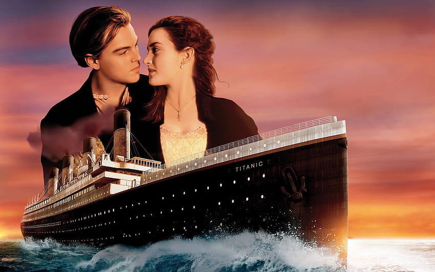 Titanic, kissing films HD wallpaper