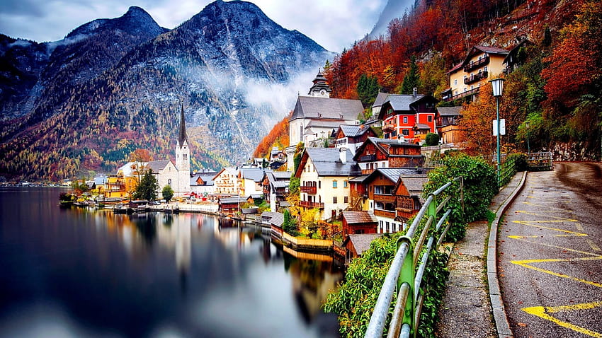 Hallstatt Austria posté par Samantha Tremblay, autriche automne Fond d'écran HD