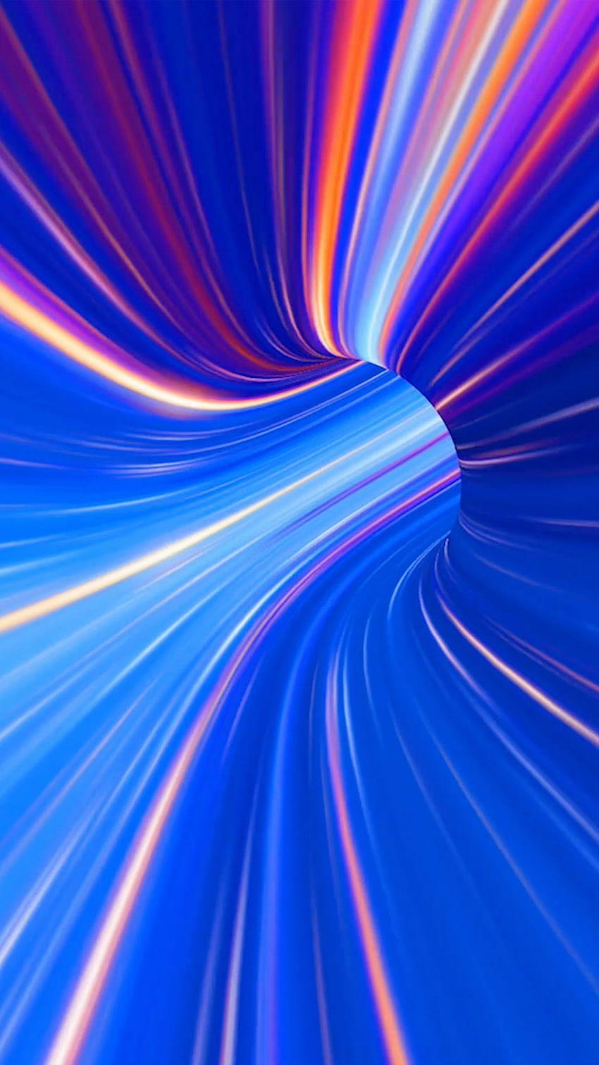 Spectrum Colorful Waves Tunnel Pure Ultra Mobile, colorful waves line art HD phone wallpaper