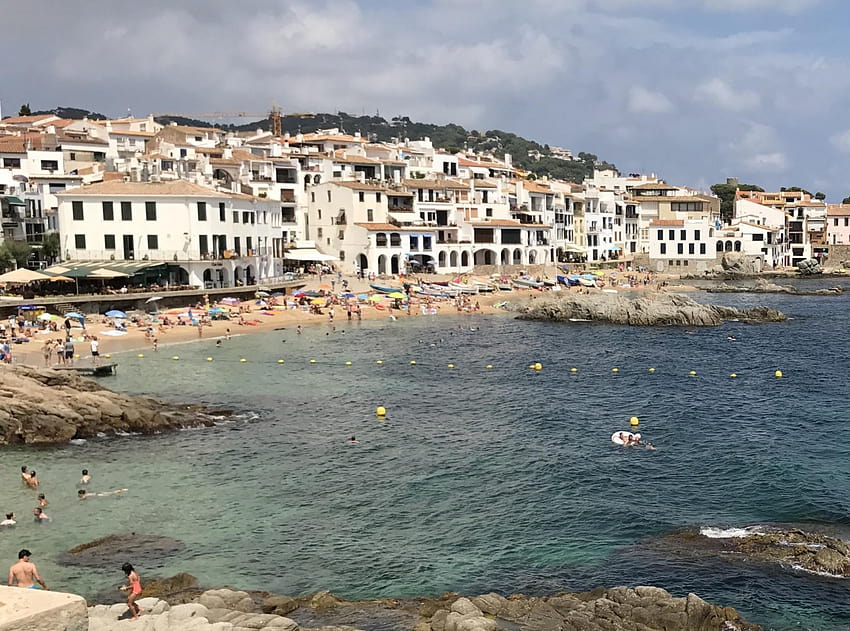 Calella de Palafrugell, Spain. Beautiful beach town on the Costa ...