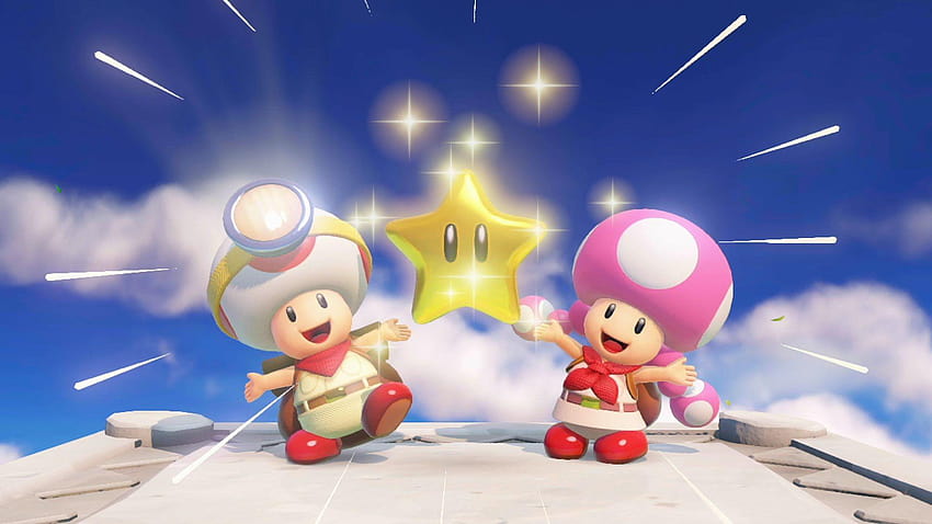 Nintendo ujawnia tajemnicę płci Toads, niebieską ropuchę Super Mario Bros Tapeta HD