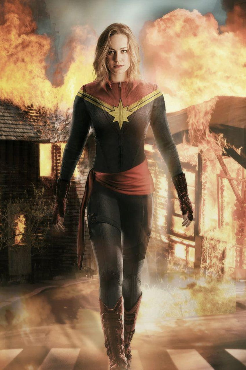 Brie Larson/Captain Marvel fanart par Tiedash, capitaine marvel brie larson Fond d'écran de téléphone HD