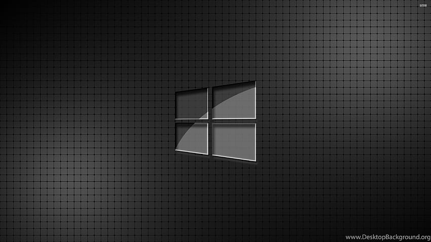 그리드 컴퓨터 배경의 유리 Windows 10, 회색 컴퓨터 HD 월페이퍼