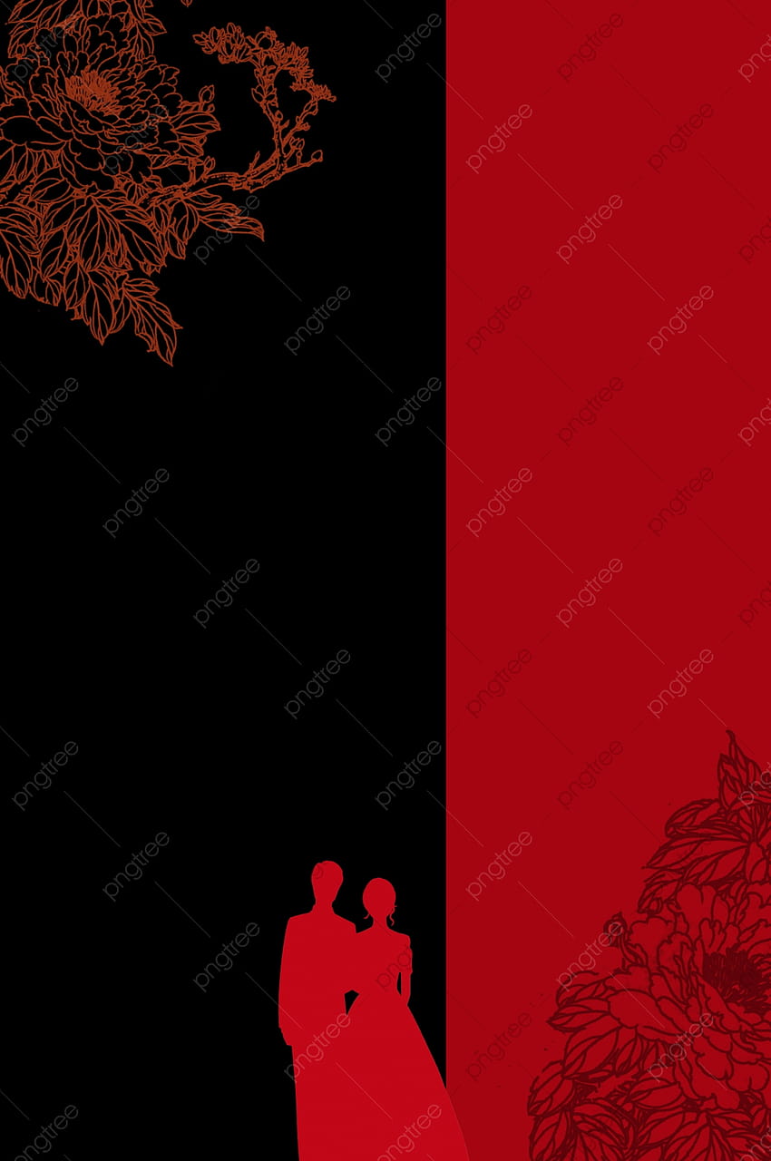 Yongjie Concentric Red And Black Classic Wedding Poster H5 Backgrounds Layered , Everlasting, Red And Black Classic, Wedding Backgrounds for HD phone wallpaper