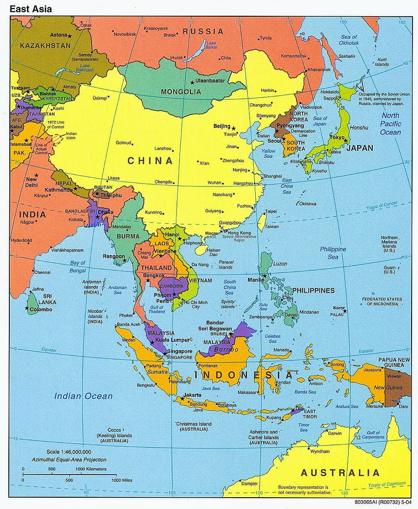 Карта на Азия, карта на Азия HD тапет за телефон
