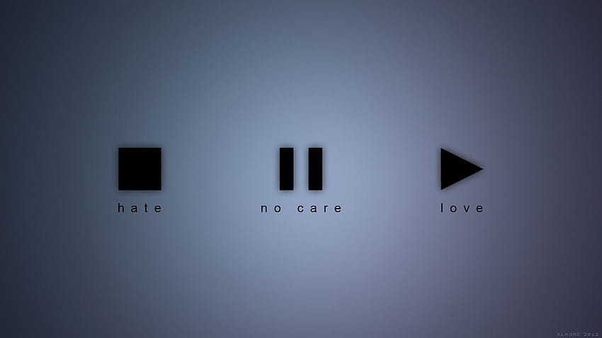 amor, minimalista, música, odio, , medios ::, pausa fondo de pantalla