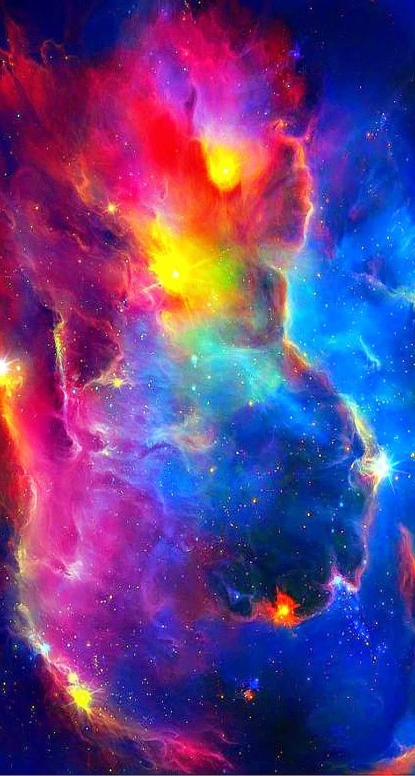 Nebula Ruang Berwarna-warni Bintang iPhone 6 Plus, iphone berwarna-warni wallpaper ponsel HD