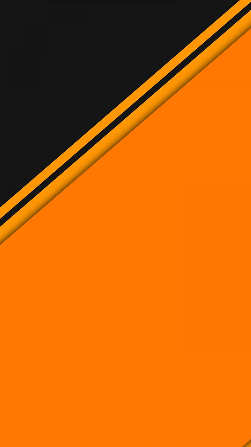 Orange Black Minimalist Lines Abstract, iphone noir et orange Fond d'écran de téléphone HD